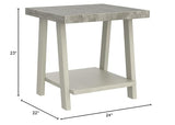 Roundhill Furniture Athens Contemporary Two-Tone Wood Shelf End Table, Weathered Gray and Beige Roundhill Furniture