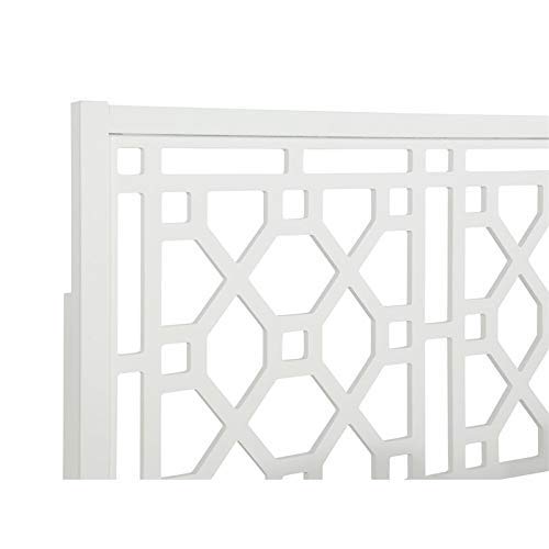 Comfort Pointe Chippendale White Wooden Headboard - King Size Comfort Pointe