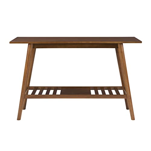 Linon Melissa Mid-Century Modern Walnut Console Table Linon