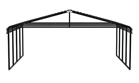 Arrow Carports Galvanized Steel Carport, Double Car Metal Carport Kit, 20' x 24' x 7', Charcoal Arrow