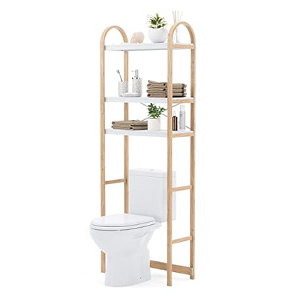 Umbra Bellwood Over The Toilet Shelf System, White/Natural