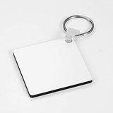 alblinsy hefei 10pcs DIY Sublimation Double-Sided Heat Transfer Keychain Blanks Wooden Hard Board Key Rings White Blank MDF Key Chain for Heat Press(square) alblinsy hefei