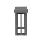 Hlcodca Contemporary Console Table with Industrial-Inspired Concrete Wood Top, Wood Legs, Extra Long Entryway Table for Entryway, Hallway, Living Room, Foyer, Corridor (Dark Gray-0J) Hlcodca