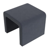 HomePop Modern Arch Velvet Ottoman Home Décor|Ottoman for Living Room & Bedroom - Steel Blue Velvet HomePop