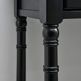 Entry Console Table with 2 Storage Drawers and Open Shelf, Traditional Console Table with Solid Wood leg, Foyer Tables for Entryway, Hallway, Blank Wall, 35.4”L x 13.8”W x 30.1”H, BlacK SFZ004BK VERDANTREE
