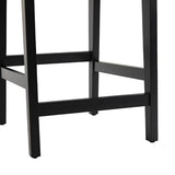 Walker Edison 2-Piece Boho Rattan Back Solid Wood Counter Stool, Set of 2, Black Walker Edison