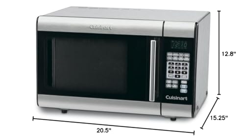 Cuisinart CMW-100 1-Cubic-Foot Stainless Steel Microwave Oven, Brushed Chrome Cuisinart