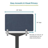 Desk Divider; Sound Absorbing Panel and Sound Proof Dividers - Privacy Shields for Student Desks and Desk Privacy Panels. Cubicle Wall, Desk Divider for Students and Office (Dark Blue, 29" W x 18”H) VaRoom