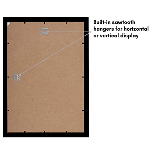 Americanflat 12x18 Black Picture Frame - Engineered Wood Photo Frame with Shatter-Resistant Glass and Hanging Hardware for Wall Display Americanflat