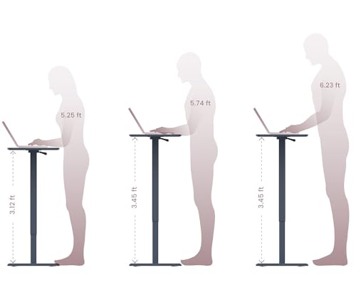 TopJob ANYDESK FOLD Mobile Standing Desk, Portable with Lockable Wheels, Foldable Stand Desk, Rolling Computer Workstations, Used for Home, Couch Side Table, Bedside Table in Bed Room Kitchen TopJob