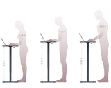 TopJob ANYDESK FOLD Mobile Standing Desk, Portable with Lockable Wheels, Foldable Stand Desk, Rolling Computer Workstations, Used for Home, Couch Side Table, Bedside Table in Bed Room Kitchen TopJob
