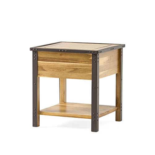 Christopher Knight Home Luna Acacia Wood One Drawer End Table, Natural Stain Christopher Knight Home
