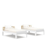 Storkcraft Next Santos Twin-Over-Twin 5-in-1 Convertible Bunk Bed (White with Natural) STORKCRAFT