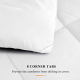 120x98 Oversized King Comforter,Super King Size Comforter Oversized, All Season Soft Lightweight Quilt Down Alternative Duvet Insert with 8 Corner Tabs(120x98, White) MIOTO