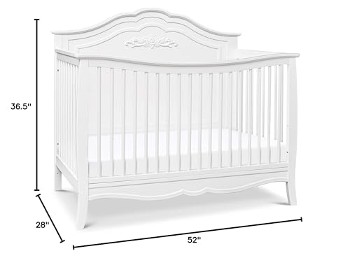 DaVinci Fiona 4-in-1 Convertible Crib in White, Greenguard Gold Certified DaVinci