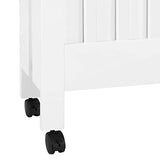 Babyletto Maki 2-in-1 Baby Crib Convertible to Toddler Bed - GREENGUARD Gold Certified Portable Folding Wood Crib w/ Toddler Conversion Kit - 4 Adjustable Heights, Easy to Assemble - White