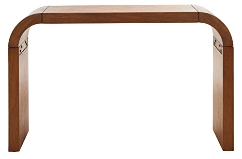 SAFAVIEH Home Collection - Liasonya Modern Natural Brown Waterfall Curved Console Table SAFAVIEH