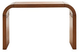 SAFAVIEH Home Collection - Liasonya Modern Natural Brown Waterfall Curved Console Table SAFAVIEH