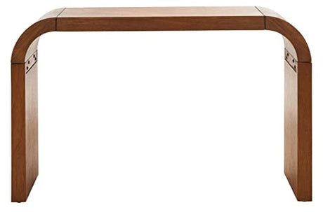 SAFAVIEH Home Collection - Liasonya Modern Natural Brown Waterfall Curved Console Table SAFAVIEH