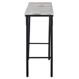 SAFAVIEH Home Collection - Frederick Console Table, Brown & Grey Marble Top with Black Metal Legs (CNS3707A) SAFAVIEH