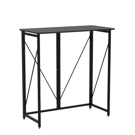 39.37" Folding Standing Desk, Small Laptop Stand Up Desk for Sitting or Standing, No Assembly Needed, Portable, Tall Foldable Desk for Home, Office, Small Spaces (Black) Ytaoka
