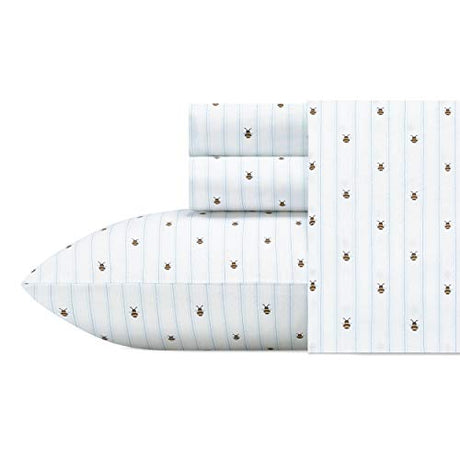 Poppy & Fritz - Full Sheets, Cotton Percale Bedding Set, Crisp & Cool, Ideal Bedding Set (Bumble Bees, Full) Poppy & Fritz
