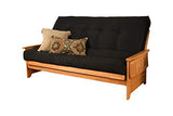 Kodiak Furniture Phoenix Queen Size Futon Set in Butternut Finish, Suede Black Kodiak Furniture