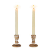 Inweder Candle Holders for Candlesticks, Wood Taper Candle Holders, Set of 2 Candle Holders for Table Centerpiece, Rustic Candle Holder, Farmhouse Candle Holders for Wedding, Home Decor, Event Inweder