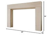 Modern Ember Sabine Wood Fireplace Mantel Surround Kit, Unfinished 56" x 42" Opening | 80" x 54" Overall | Minimal Modern Aesthetic; Includes Wooden Mantel Surround & Shelf Modern Ember