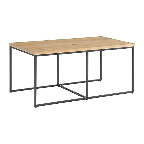 Lavish Home 3-Piece Coffee Table Set - Modern Nesting Tables with Large Table and Side Tables - for Living Room, Apartment, or Dorm (Walnut) Lavish Home