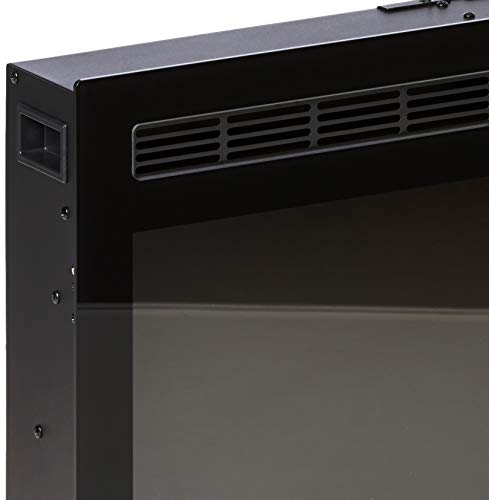 Mystflame 60 inch Electric Fireplace, Recessed and Wall Mounted Slim Electric Fireplace, 750/1500 Watt Heater Fireplace, Log & Crystal Hearth, Adjustable Realistic Flame, Remote Control & Touch Screen Mystflame