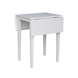 International Concepts Small Dropleaf Dining Table, White IC International Concepts