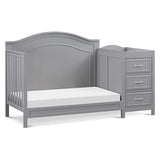 DaVinci Charlie 4-in-1 Convertible Crib and Changer Combo in Grey DaVinci