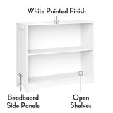 RiverRidge 3 shelves Horizontal Bookcase, White RiverRidge