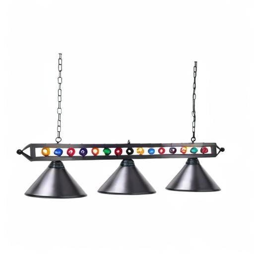 Wellmet 3 Light Billiard Pool Table Lights, 59" Pool Table Lighting for 7'-8' Table, Modern Kitchen Island Pendant Light with Matte Metal Shade, Billiard Light Fixture for Pool Table, Game Room Wellmet
