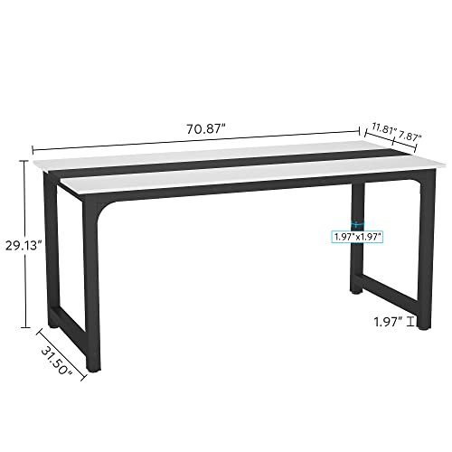 Tribesigns Modern Computer Desk, 70.8 x 31.5 inch Large Office Desk Computer Table Study Writing Desk Workstation for Home Office, Conference Room - WoodArtSupply