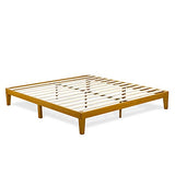King Size Oak Platform Bed Frame with Sturdy Wooden Legs by East West Furniture East West Furniture