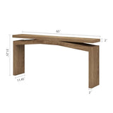 Epecoya Console Tables for Entryway 63-Inch, Wooden Sofa Tables Narrow Long Behind Couch Farmhouse, Modern Entryway Tables Rectangular for Entrance, Home, Living Room, Natural Brown Epecoya