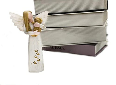 Waifugal Dog Memorial Gifts for Loss of Dog, Pet Memorial Gifts, Resin Angel Statues,Sculpting Angels，Pet Sympathy Gifts(White) Waifugal