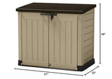 Keter Store-It-Out MAX 4.8 FT X 2.7 FT Durable Outdoor Storage Shed Made from Weather Resistant Resin 42 Cubic Feet Beige/Brown Keter
