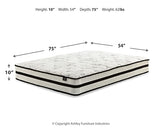 Signature Design by Ashley Full Size Chime 10 Inch Medium Firm Hybrid Mattress with Cooling Gel Memory Foam for Pressure Relief, Fiberglass Free, Mattress In A Box Signature Design by Ashley