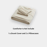 Oli Anderson Beige Duvet Cover King Size - Pleated King Duvet Cover, 3PCS Soft and Breathable Textured Bedding Set with Zipper Closure(Beige,104"x90") Oli Anderson