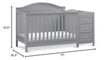 DaVinci Charlie 4-in-1 Convertible Crib and Changer Combo in Grey DaVinci