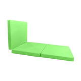 D&D Futon Furniture Trifold Foam Beds, Floor Tri-Fold Bed, Foldable Shikibuton Mattress Cushion Topper Mat for Space Saving Sleepover 3x27x75 in, Lime D&D Futon Furniture
