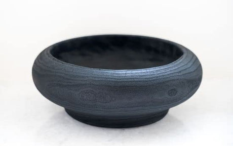 Kristin Decor Handmade Large Decorative Wooden Bowl for Farmhouse Kitchen Counter Decor or Coffee Table Decor, Black Kristin Decor