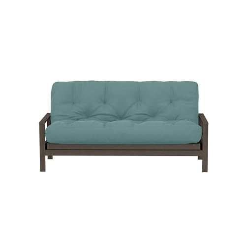 Royal Sleep Products by The Futon Factory 10 inch Foam Futon Mattress - Solid Teal Fabric - Full Size - CertiPUR Certified Foams - Made in USA - (Frame not Included) Royal Sleep Products