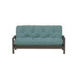Royal Sleep Products by The Futon Factory 10 inch Foam Futon Mattress - Solid Teal Fabric - Full Size - CertiPUR Certified Foams - Made in USA - (Frame not Included) Royal Sleep Products