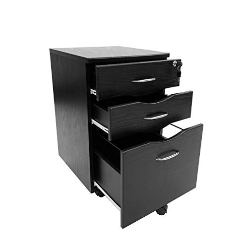 Techni Mobili Rolling Storage and File Cabinet, Espresso Techni Mobili