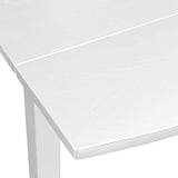 Linon White 30" Square 30" X 48" Fully Extended Torino Drop Leaf Table Linon