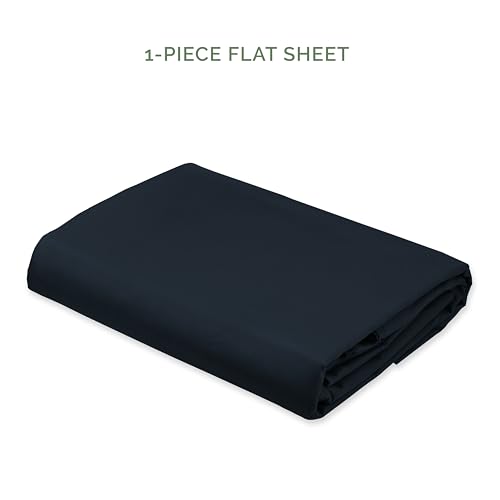 Elegant Comfort Premium Hotel Quality 1-Piece Flat Sheet, Luxury & Softest 1500 Thread Count Egyptian Quality Bedding Flat Sheet, Wrinkle, Stain and Fade Resistant, King, Black Elegant Comfort